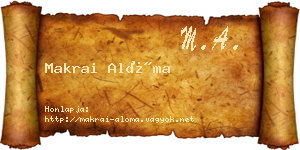 Makrai Alóma névjegykártya